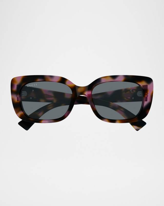 GG Muse 55mm Rectangular Acetate Sunglasses